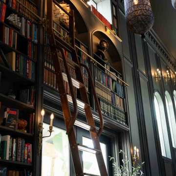 Dark Academia Library with Hidden Watercloset