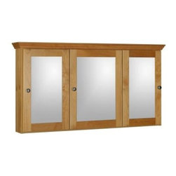 Simplicity by Strasser - Bathroom 48 in. Tri-View Medicine Cabinet in Natural Alder - Medicine Cabinets