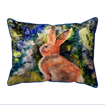 Betsy Drake Cottontail Rabbit 16x20 Large Indoor/Outdoor Pillow