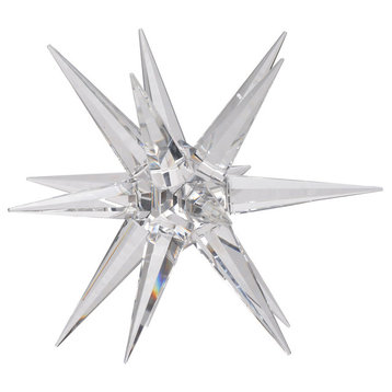 A&B Home 12-Point Karsta Crystal Glass Star Accent 9.5"X9.5"X7.5"