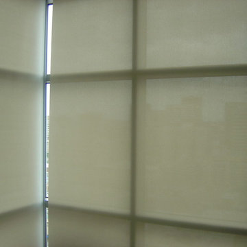 3% Screen Motorized Roller Shades Provide Shade From The Sun