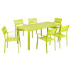 Miami 7-Piece Dining Set, Green