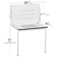 Seachrome Comfort Plus Shower Seat, White Frame and Pads