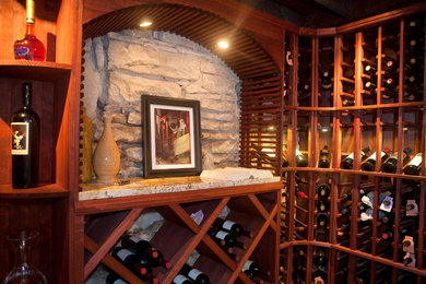 Inspiration for a traditional wine cellar in St Louis.