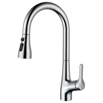 Single Handle Pull Down Sprayer Kitchen Faucet, Chrome