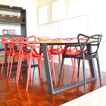 Dining Room featuring custom made table