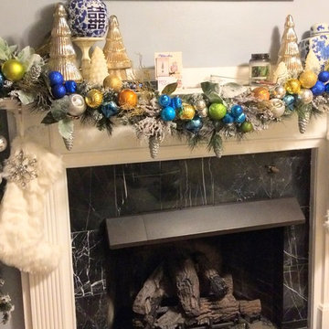 Blue and white Christmas DECOR