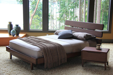 Example of a minimalist bedroom design in San Francisco