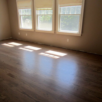 NISSEQUOGUE: 2 1/4" RED OAK W/ CUSTOM GREY BLEND STAIN + BONA TRAFFIC HD SATIN