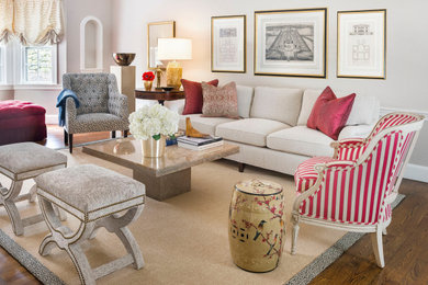 Example of a classic living room design in Boston