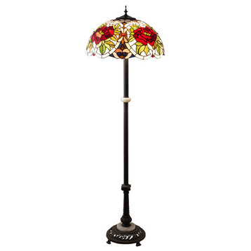 Meyda Lighting 230195 62" High Renaissance Rose Floor Lamp