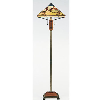 Quoizel TF9404M Grove Park 2 Light Floor Lamp in Multi