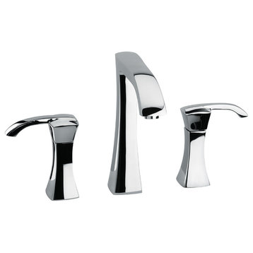Lady Widespread Lavatory Faucet With Lever Handles, Chrome