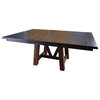 Hawthorne Rustic Cherry Square Extendable Dining Table , 60x60 4 Leaves
