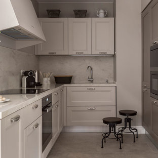 75 Beautiful Kitchen With Brown Cabinets And Solid Surface