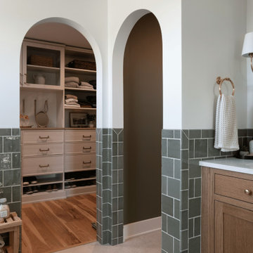 Primary Suite Walk-In Closet Entryway & Built-In Storage View