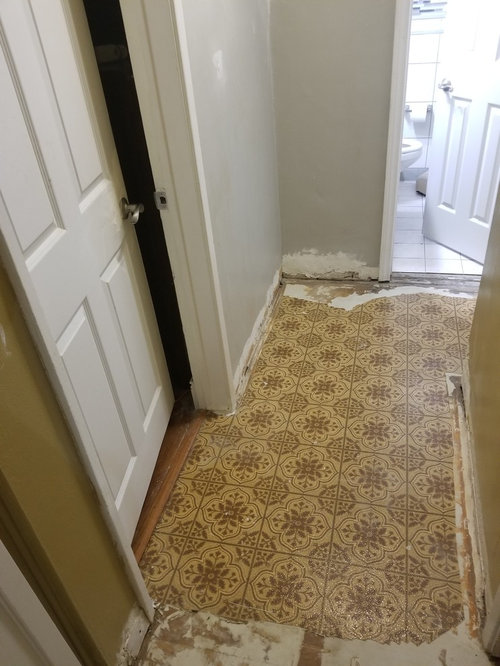 12x24 Rectangle Tile In A Hallway Bathroom, How To Lay Tiles In Hallway