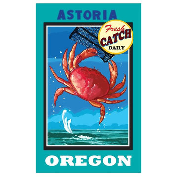 Joanne Kollman Astoria Oregon Dungeness Crab Art Print, 12"x18"