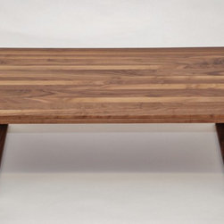 Walnut Geo Leg Coffee Table - Coffee Tables