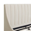 Aspen Vertical Tufted Headboard Platform Bed, French Beige Performance Velvet, King