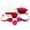 Le Chef 13-Piece All Enameled Cast Iron Cherry Cookware Set