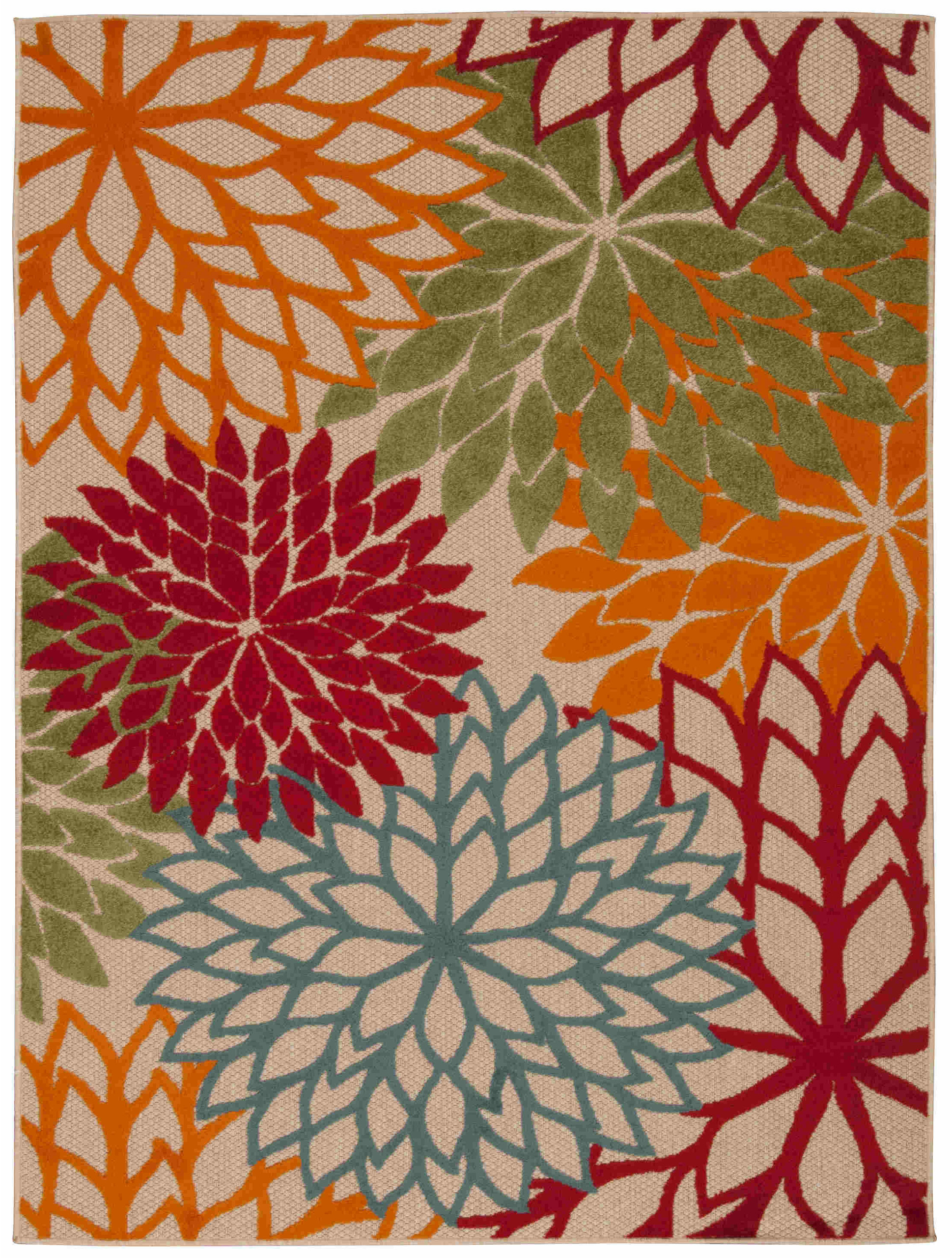 Nourison Aloha Alh05 Floral Outdoor Rug, Green, 9'6