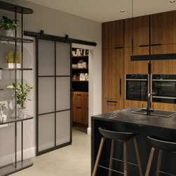 Masonite 6-Lite Metal Barn Door - Interior Doors