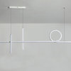MIRODEMI® Chateau-d'Oex | LED Chandelier in a Minimalist Style for Dining Room, White, L31.5xh47.2", Warm Light