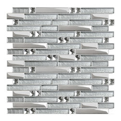 Interlocking Mosaic Tiles Crystal Glass Tile Diamond Tile Mirror Walls - Mosaic Tile