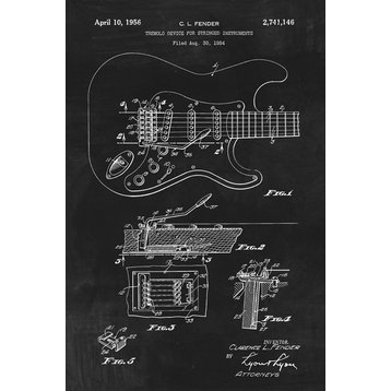 Fender Stratocaster Guitar Patent Art Print