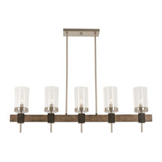 Minka Lavery Bridlewood 5 Light Island - Stone Grey W/Brushed Nickel
