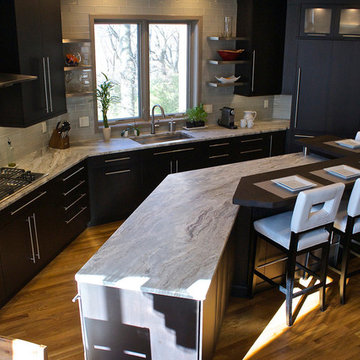Black Cabinets Natural Floor