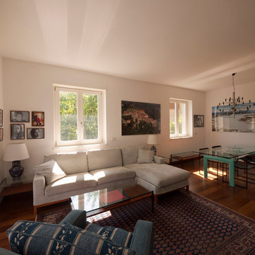 An eclectic family room