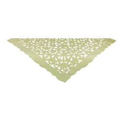 Xia Home Fashions - Tulip Bouquet 54"x54" Table Topper, Yellow - Tablecloths