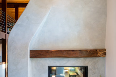 Example of a minimalist living room design in Other