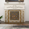 Contemporary Gold Metal Fireplace Screen 50383