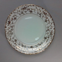lote de cinco platos de postre de cer&aacute;mica alemana. Konigporzellan - Dinner Plates