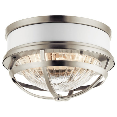 Kichler 2 Light Flush Mount, Brushed Nickel