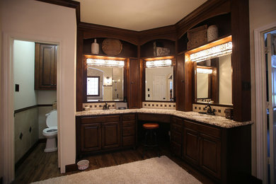 Photo of a transitional home design in Dallas.