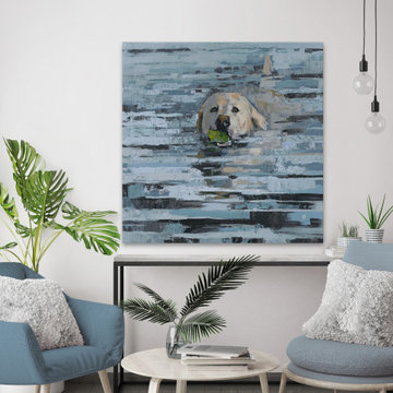 "Stuck in the Hole" Painting Print on Wrapped Canvas