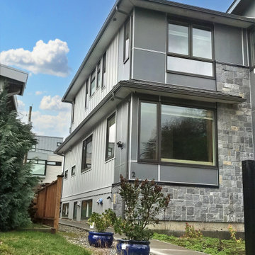 Fiber Cement, Hardie with Easy Trims and LUX Architectural V-Groove