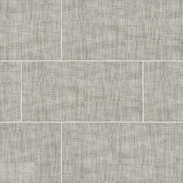 Tektile Crosshatch Gray Matte Porcelain Tile, Sample