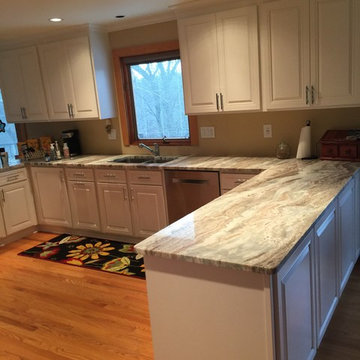 custom kitchen--custom cabinets with granite countertops