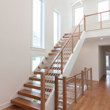 Project #48 | Contemporary Staircase with Warm Tones