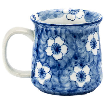 Blue Inked Cherry Blossom Mug