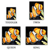 Deep Sea Life- Clown Fish Microfiber Duvet Cover, Queen/Full Duvet Only 88"x88"