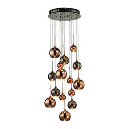 Sterling Industries Nexion 15 Light Chandelier In Black Chrome - Small - SKU: 11 - Chandeliers