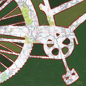 Bike Napa Valley Print by Off the Map Art