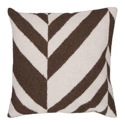 Chocolate Offset Pillow 22&times;22 | Pulp Home - Decorative Pillows