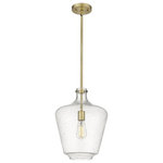 Innovations Lighting - Innovations Lighting 493-1S-BB-G504-12 Lowell, 1 Light Mini Pendant Industri - Innovations Lighting Lowell 1 Light 12 inch BrusheLowell 1 Light Mini  Brushed BrassUL: Suitable for damp locations Energy Star Qualified: n/a ADA Certified: n/a  *Number of Lights: 1-*Wattage:100w Incandescent bulb(s) *Bulb Included:No *Bulb Type:Incandescent *Finish Type:Brushed Brass